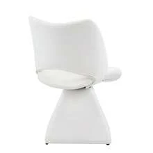 Comfortable Swivel Chair In Black, Modern High-Back Chair Made Of Synthetic Leather, Ideal For Dining Rooms, Home Offices And Living Rooms. - 白色 - 查看 9