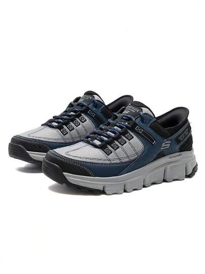 Skechers Giày lười Summits AT Series dành cho nam, buộc dây, thoáng khí, có đệm, thích hợp cho hoạt động ngoài trời, leo núi, thể thao thường ngày.