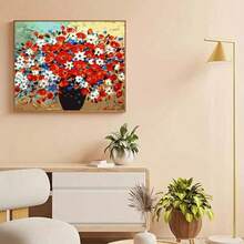 24-Color Adult DIY Digital Oil Painting Kit, 40*50cm/16*20inch, Includes 1pcs Canvas, 3pcs Different Paint Brushes & 1pcs Color Chart, Ideal For Living Room, Bedroom, Office & Home Wall Decoration, Perfect Gift For Valentine's Day, Birthday, Mother's Day, Christmas & All Holidays, Professional Adult Art Usage (Unframed) - Multicolor - View 4