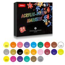 1/12/24色丙烯颜料马克笔，细头和斜头，高遮盖力，防水耐光，适用于岩石彩绘、3D打印、鸡蛋、木材、玻璃、陶瓷、DIY工艺品等。 - 筆 - 查看 13