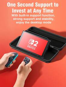 1個適合Switch2的收納袋手提包組,大容量便攜式遊戲主機卡匣收納,實機開模硬塑透明保護殼,全矽膠分體式左右保護套,附HD鋼化膜 - 查看 7