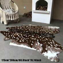 1pc Modern Home Decor Cartoon Deer Shaped Rug/Mat, Bedroom/Bathroom Carpet, Nordic Style Bedside Rug, Non-Slip Washable Living Room Carpet, Soft Plush Bedroom Shaped Mat, Unique Animal Pattern Rug/Mat, Decorative Pad, Great Gift Idea - 110*85 - View 8