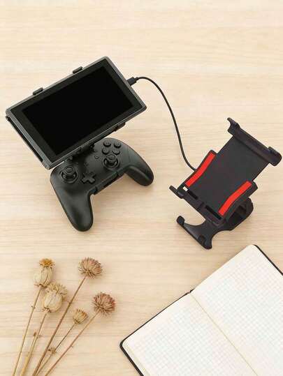 1pc Black & Red ABS Wireless Controller Grip Handle Bracket, NSPRO Controller Holder, Suitable For Nintendo Switch Lite Screen