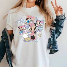 Loose Oversize Disney Mini Daisy T-Shirt, Disney Girlfriends T-Shirt, Girls Just Want To Have Fun T-Shirt, Disneyland T-Shirt, Disney T-Shirt Gift, Girl Travel T-Shirt - trắng - Xem 1