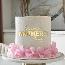 1pc/3pcs/6pcs Acrylic Flower & Butterfly Mother's Day Cake Topper, Suitable For Mother's Day, Mom's Birthday Party DIY Cake & Dessert Decoration - Multicolor - View 6