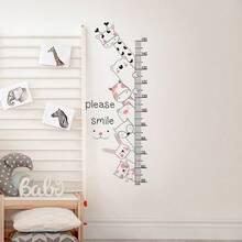 3pcs Height Chart Wall Stickers With Animals,Self-Adhesive , Suitable For Bedroom And Living Room, Bedroom, Dining Room, Study, Bathroom, Glass Decoration And Embellishment - A - View 3