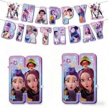 DOBBLE 1 Set Korean Idol Birthday Scene Decorations, Fashionable Atmosphere Props, Suitable As Fan Party Gift - Multicolor - View 4
