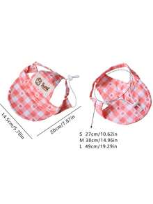 1pc Fashionable Cat Sun Hat, Pet Hat With Cute Print, New Style Face-Flattering Sun Protection Headwear For Cats - Multicolor - View 18