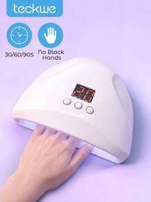 Teckwe UV Light For Nails, Nail Dryer Lamp, LED Nail Lamp With 3 Timer Settings, Curing Lights Compatible With All Gel Polish, Professional Manicure Tool For Nail Salons, White - White - View 1