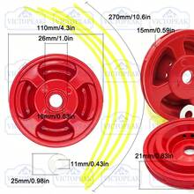 Đầu cắt cỏ 4 dây bằng nhôm màu đỏ đa năng dùng cho máy cắt cỏ chạy xăng. - Đầu cắt cỏ (đĩa nhôm màu đỏ) - Xem 6