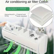10pcs Adjustable Air Conditioner Filters - Household Appliance Air Inlet Dust Filter: Suitable For Wall-Mounted AC, Living Room And Bedroom | Absorb Dust And Prevent Kitchen Oil Pollution | Fresh Air Protection Cover - Full Coverage - View 6