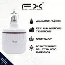 Rechargeable Portable LED And USB Emergency Lamp - White - View 3