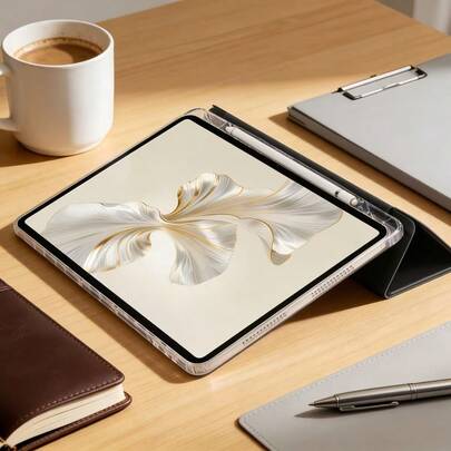 Bộ 3 trong 1 (1 ốp bảo vệ + 2 miếng dán màn hình cường lực) dành cho máy tính bảng , ốp bảo vệ máy tính bảng gập ba trong suốt có khe cắm bút cảm ứng, thiết kế siêu mỏng chống sốc ở các góc, mặt lưng acrylic trong suốt chống bám bẩn và chống cong vênh, chức năng ngủ thông minh, bao gồm 2 miếng dán màn hình cường lực, phù hợp với Honor Pad X8a, Honor Pad X9, Honor Pad V9 11.5" 2025, Honor Pad X9 Pro 2025, Honor Pad X8 Pro, màu đen cao cấp, phù hợp cho mục đích kinh doanh.