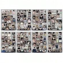 Bộ 8 sticker Choi, hình ảnh thành viên nổi bật của nhóm nhạc thần tượng TXT, sticker chống thấm nước. - Nhiều màu - Xem 7