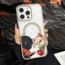 マグネット式黄ばみ防止 | 高級感あふれる2in1アクリルマグネット式スマホケース！スタイリッシュで手触りも良く、実用的な保護機能とマグネット式・耐衝撃設計を融合させた、高級感あふれるケースです。 格闘猫ケース  11  17e 手机壳  17e 手机壳 家族、恋人、友人、そして子供たちへのプレゼントに最適です。  13/ 13 pro/15 Plus/17/16 Pro Max/16 Plus/16e/17 Pro/Apple  Air/14/12 Pro Max/15 Pro Max/17 Pro Max/14 Pro/11 Pro/12 Pro/12/16 Pro/14 Plus/15/15 Pro/13 Pro Max/11 Pro Max/17e/16/14 Pro Max - グレー - チェックする 14