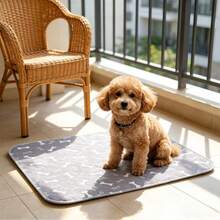 Tấm lót cho thú cưng có thể giặt, kích thước 40*60cm, chống rò rỉ, tái sử dụng được, dành cho chó, mèo, chuột lang. - Xám - Xem 4