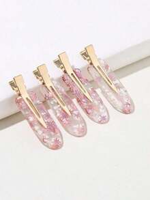 4/8pcs Colorful Seamless Hairclips Side Bangs Damage-Free Hairpins Hair Accessories For Women Home Bathroom Decor Fall Decor Back To School Hair - 多色的 - 查看 5
