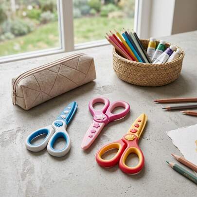 Children's Scissors For Ages 3+, Suitable For DIY Crafts, Design, Great Gift