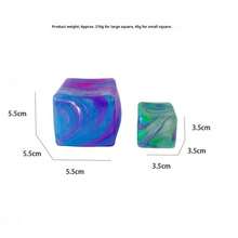 1pc New Nee Ddoh Marble Texture Malt Sugar Stress Relief Toy Cube Soft Squishy Anxiety Relief Toy Exquisite Versatile Niche Perfect Gift For Holiday Christmas FOUB - Large Pink - 查看 5