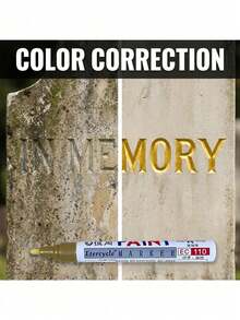 Gravestone Repair Pen | Repairs Gravestones, Granite And Marble, Suitable For Faded Text On Stone Surfaces, Weather-Resistant Fast-Drying Oil-Based Fine Tip, Used For Cemetery Maintenance And Marble/Tile Color Repair, Specially Designed For Cemetery Care - View 7