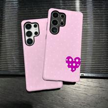 Funda para teléfono - Funda para teléfono - Funda minimalista 2 en 1 con diseño de corazón de lunares, compatible con Samsung Galaxy S26 Ultra, S26 Plus, S26, S25 Plus, S25 Edge, S24, S23, S22, S21 Ultra Plus, S20 FE 5G, Note 20 Ultra;A prueba de golpes, duradero, resistente a arañazos, adecuado para varios modelos de  17, 16, 15, 14, 13, 12, 11, Plus, Air, Pro, Max, Plus, Ultra, A05, A06, A07, A13, A14, A15, A16, A17, A26, A52, A53, A54, A55, A56, A32, A34, A35, A36, A71. - Color mixto 1 - Ver 5