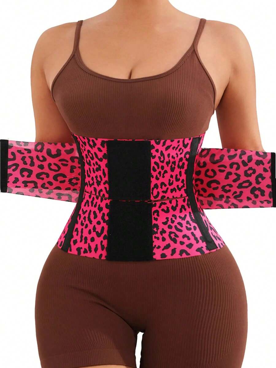 Women's Waist Cincher, Sports Shapewear, Belly Control Corset, Breathable Mesh High Elastic Comfort Fit, Suitable For Gym And Daily Wear, Underwear, Everyday - Hot Pink - View 1