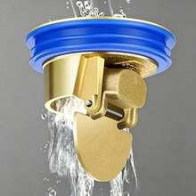 Deodorizzatore per scarico doccia, filtro per scarico in rame, dispositivo anti-odore e anti-insetti, nucleo autosigilante elastico, accessorio da bagno, tappo per scarico con deodorizzazione profonda, L4BQ - Oro - Visualizzare 6