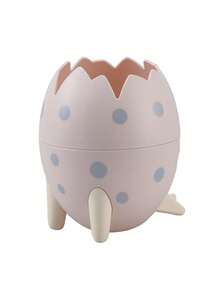 Cute Dinosaur Egg Makeup Brush Holder Cup, Cartoon Cosmetic Brush Storage Organizer Cup, Desktop Pen Holder Makeup Tool Container Suitable For Vanity, Bedroom, Bathroom - Multicolor - View 9