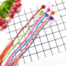 6pcs/Set Colorful Braided Hair Clips, Random Color Assorted Rainbow Braided Ponytail Hair Accessories For Girls - Multicolor - View 8