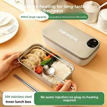 3-In-1 Portable Bento Box Warmer Stainless Steel Insulated Lunch Box With Adjustable Temperature Control. Ideal For Home And Travel Use. The Perfect Gift Choice. - Grey - View 3