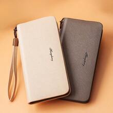 1pc Men's Fashion Classic Long Wallet, Business Casual Large Capacity Zipper Wallet, Multi-Function PU Leather Card Holder, Portable Coin Purse For Daily Use. Provides Multiple Color Options, With 8 Card Slots, 1 Zipper Pocket And 4 Bill Compartments, An Excellent Gift Choice For Men. - Multicolor - View 13