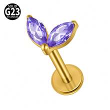 1PC G23 Titanium Marquise Zirconia Lip Studs Ear Helix Helix Cartilage Helix Earrings Body Piercing Jewelry - Như thể hiện trong hình ảnh - Xem 11