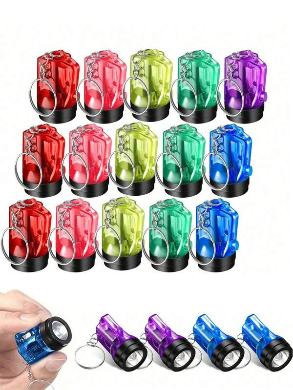 6pcs Mini Flashlight Keychain, Mini Flashlight Pocket Emergency Light, Small LED Keychain Portable Handheld Plastic Flashlight For Camping Party Gifts (Random Color), LED Flashlight Style Keychain With Lighting, Suitable For Spy Gear, Party Favors, Camping, Party Gifts, Mini, Gifts, Birthday Party Favors, Small Gift Bag Fillers
