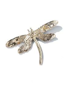 1件装 时尚蓝色珐琅水钻蜻蜓胸针（女士款） - 彩色 - 查看 4