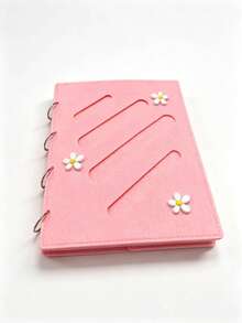 4-Page Felt Hair Accessory Storage Book, Baby Hair Clip Storage Box, Children's Jewelry Storage Book - Pink - View 8