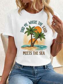 Dam-T-shirts - Vitt - Visa 1