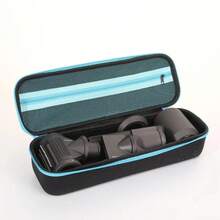 Caja de almacenamiento para secador de pelo , bolsa de almacenamiento para herramientas de peluquería, bolsa de almacenamiento para rizadora y plancha de pelo, bolsa de almacenamiento para secador de pelo de EVA. - amoratado - Ver 2