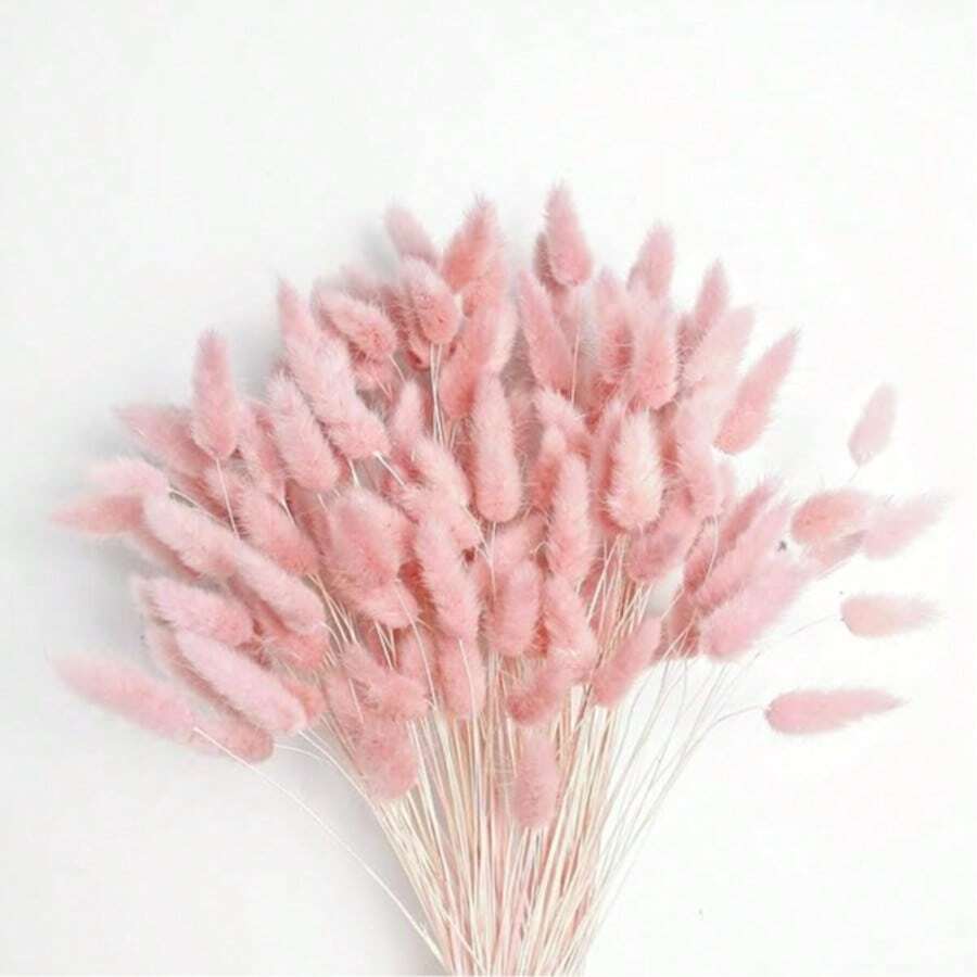 30~240 piezas Hierba de cola de conejo artificial multicolor de 17 pulgadas, tallos de hierba de cola de conejo artificial para decoración del hogar, adecuados para arreglos florales de estilo bohemio, manualidades DIY, decoración del hogar, cocina y bodas, decoración navideña - Rosa Pálido - Ver 1