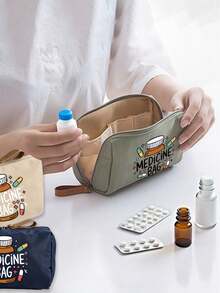 Portable Pill Pouch, Compact Travel Medicine Bag, Convenient Daily/Outdoor/Travel Medication Organizer, Essential For Health-Conscious Frequent Travelers, Must-Have Medical Accessory, Multi-Functional Fabric Small Pill Bag, Portable First Aid Kit, Outdoor Travel Medicine Pouch, Dormitory Emergency Medicine Storage Bag (Multiple Colors Available) - Multicolor - View 8