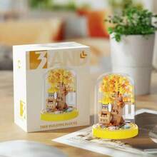 DIY Creative Cherry Blossom Tree House Eternal Flower Assembled Building Blocks Student Toy Gift For Girls - Multicolor - View 16