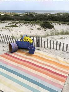1pc New Outdoor Waterproof Anti-Sand Digital Printed Picnic Mat/Beach Towel, Fashionable And Fresh Pattern, Suitable For Camping And Picnics - B - View 10