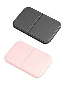 Foldable Travel Makeup Mirror, Adjustable Angle, Portable Tabletop Vanity Mirror For Home/Camping/Desk Use - Black - View 11