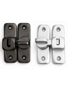 2pcs/1pc Drill-Free Door Latch, Sliding Door Latch, Lockable Latch, Special Sliding Door Latch, Sliding Door Clasp, Thickened Hotel Bathroom Door & Window Lock, Drill-Free Aluminum Alloy Solid Door Anti-Theft Lock, Household Essential - Multicolor - View 18