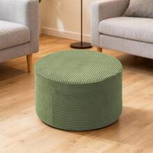 1pc Round Footstool Cover, Elastic Full Wrap Footrest Cover, Anti-Dirty Footstool Chair Seat Cushion Cover For Living Room & Bedroom - Multicolor - View 10