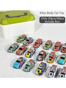 10pcs/20pcs/30pcs Alloy Car Mini Tin Back Racing Baby Toy Car Inertial Boy Simulation Fall-Resistant (Random) - Multicolor - View 5