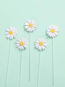 1/5 pièces Décorations de gâteau à la marguerite, Décorations de gâteau à la marguerite, Décoration de gâteau à motif marguerite, Décorations de gâteau à la marguerite, Décoration de cure-dents à la marguerite pour cupcakes, Fleurs de marguerite de printemps, Décoration de fleurs en papier polyvalente, Convient pour la table de dessert d'anniversaire, le mariage, la douche de mariage, 1 set - Multicolore - Voir 14