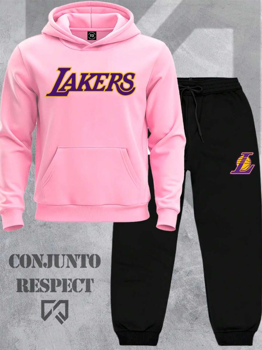 Basketball Team Sweatshirt Set - The King Lake Show Playoff - Baby Pink - View 1