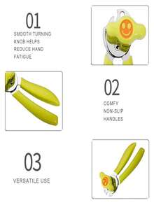 Classic Multifunction Can Opener And Bottle Opener Easy To Use, Razor Sharp Stainless Steel Cutting Wheel, Soft Ergonomic Handles, Colorful Style Optional - 查看 8
