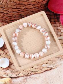 Vòng tay nữ thời trang đính hạt đá Jasper đỏ, biểu tượng của sự ổn định, sức mạnh, bảo vệ và hiện thực hóa ước mơ, trang sức tâm linh phong cách Boho. - Nhiều màu - Xem 8