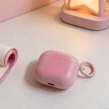 Fashionable Creative Pink Tie Dye + Hoop Pro 3 Case, Cute Minimalist Pro 2 Protective Cover, Suitable Compatible With Airpods 4, 3, 1/2 For Women - Baby Pink - View 7